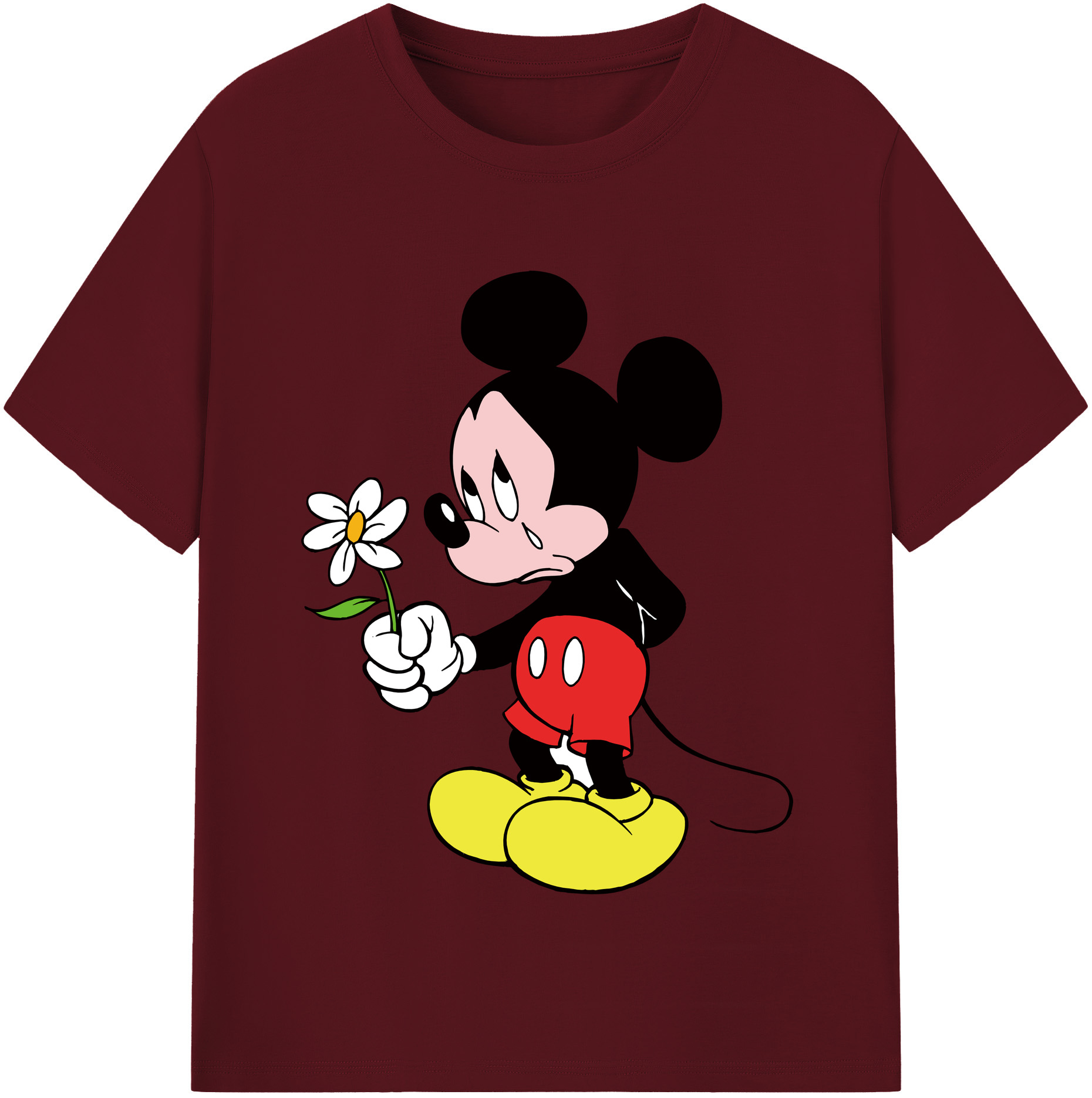（画像用） ミッキーマウス Mickey Mouse 綿100％半袖Tシャツ（フロントプリント）
